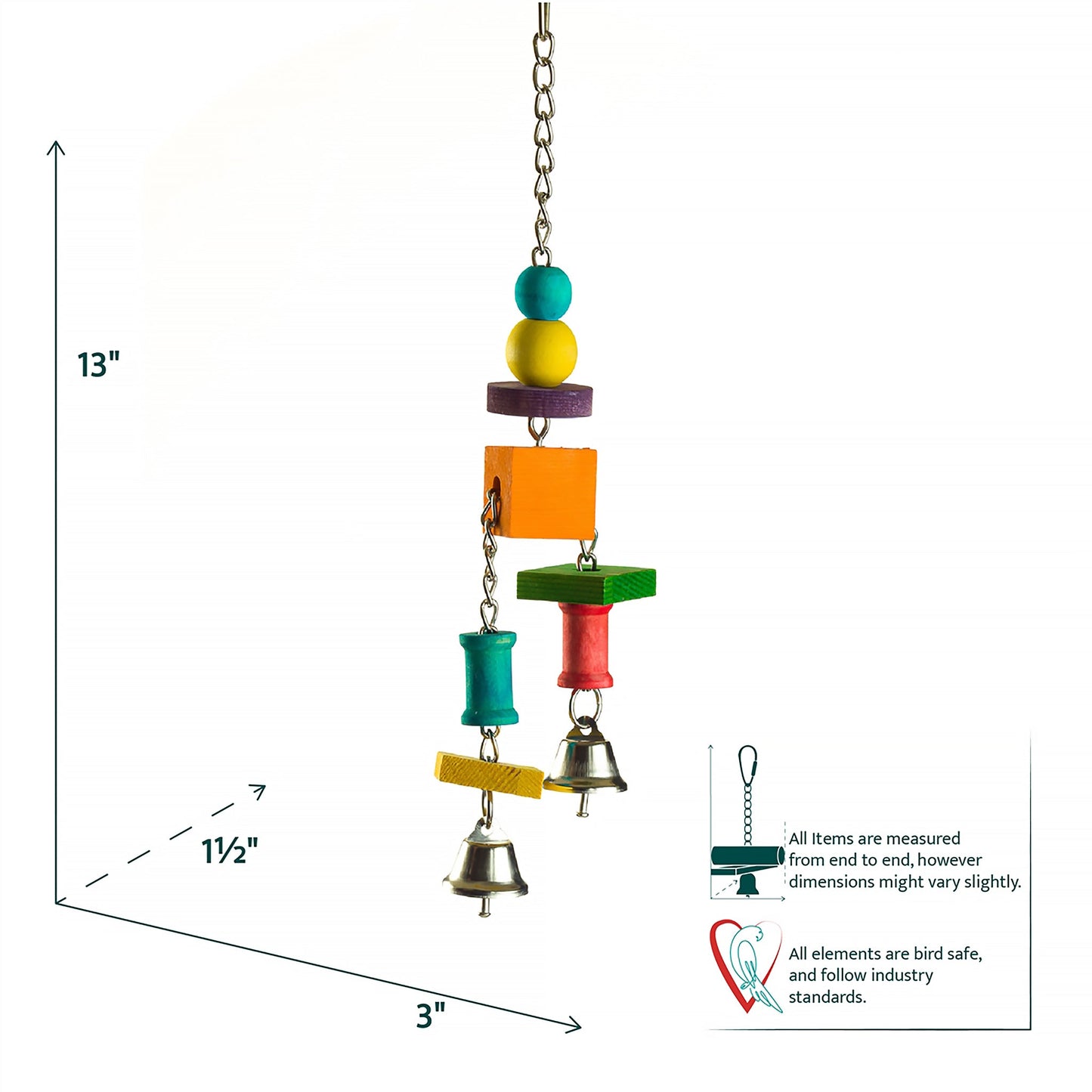 #2098 Aria Monkeyshines - Dangling Chew Bird Toy