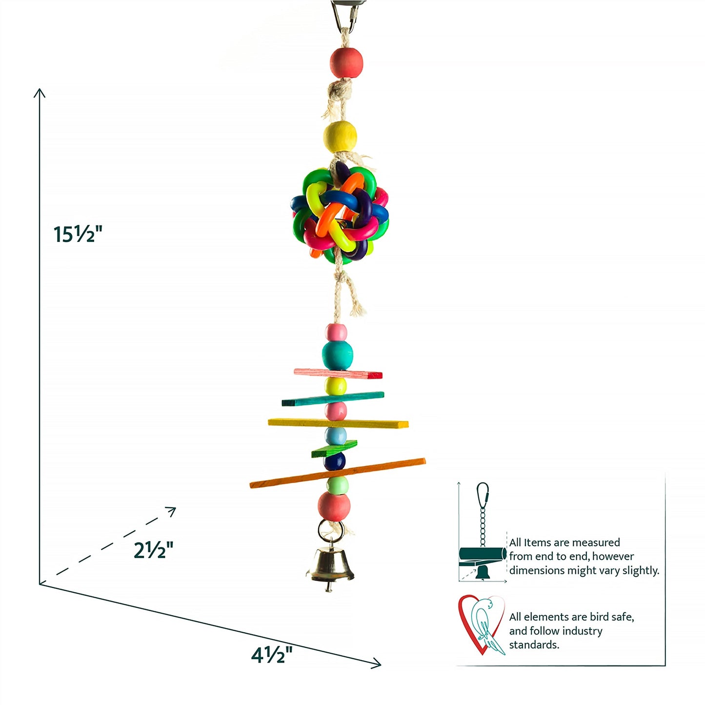 #2181 Aria Whirligig - Hanging Chew Bird Toy