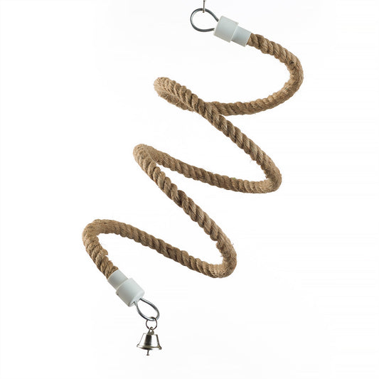 #2132 Aria Natural Jute Boing Medium - Bungee Swing Bird Toy