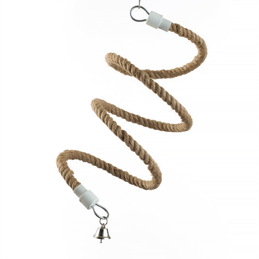 #2133 Aria Natural Jute Boing Large - Bungee Swing Bird Toy