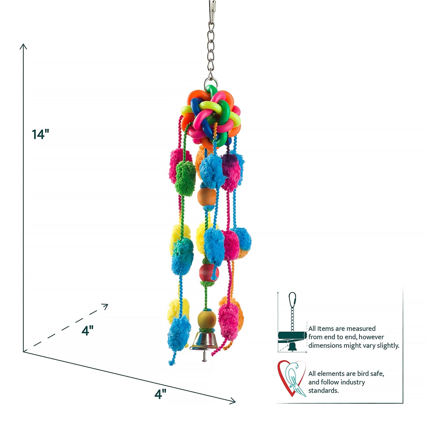 #2180 Aria Fairyland - Hanging Soft Chew Bird Toy