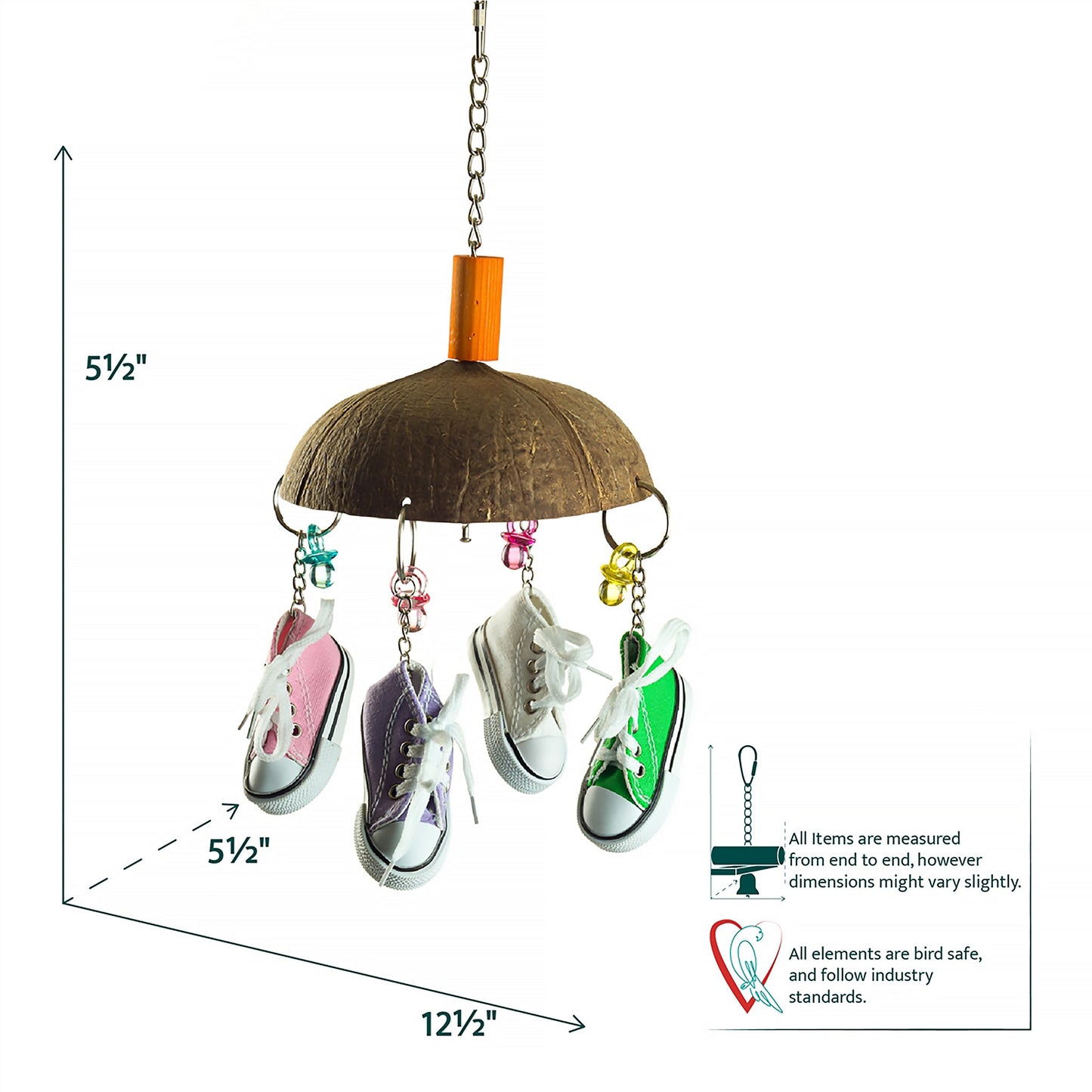 #2203 Aria Cocomotion - Large Chew & Foraging Bird Toy