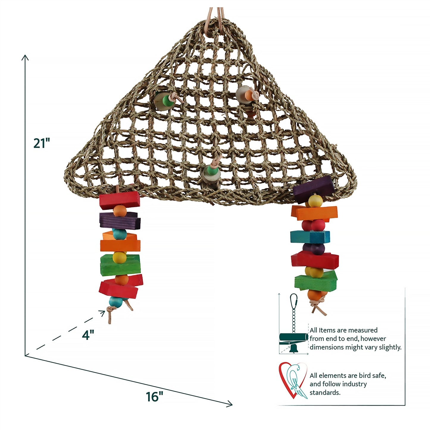 #2262 Aria Waffle Wonder - Climbing & Chew Bird Toy