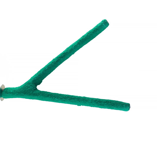 #8036 Aria Sand Y Perch 18" Green - Multi-Branch Pedicure Bird Perch