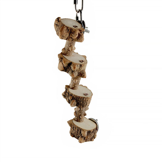 #8070 Aria Knobby Wood Steps 2" Wide - Ladder Bird Perch Climbing Toy