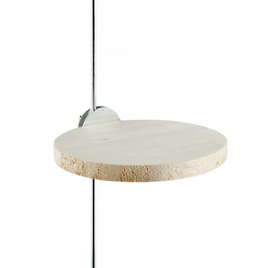 #8079 Aria Round Flat Wood Perch 4" Diameter - Circular Platform Bird Perch