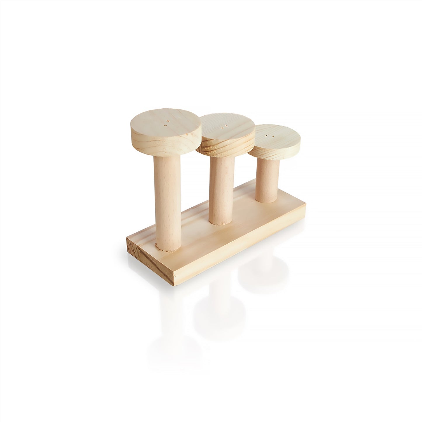 #8091 Aria Disco Steps - Wooden Multi-Step Flat Perch Portable Training Stand