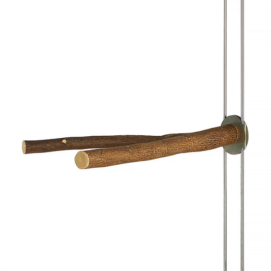 #8092 Aria Y Natural Perch Medium 9" - Real Wood Bird Perch