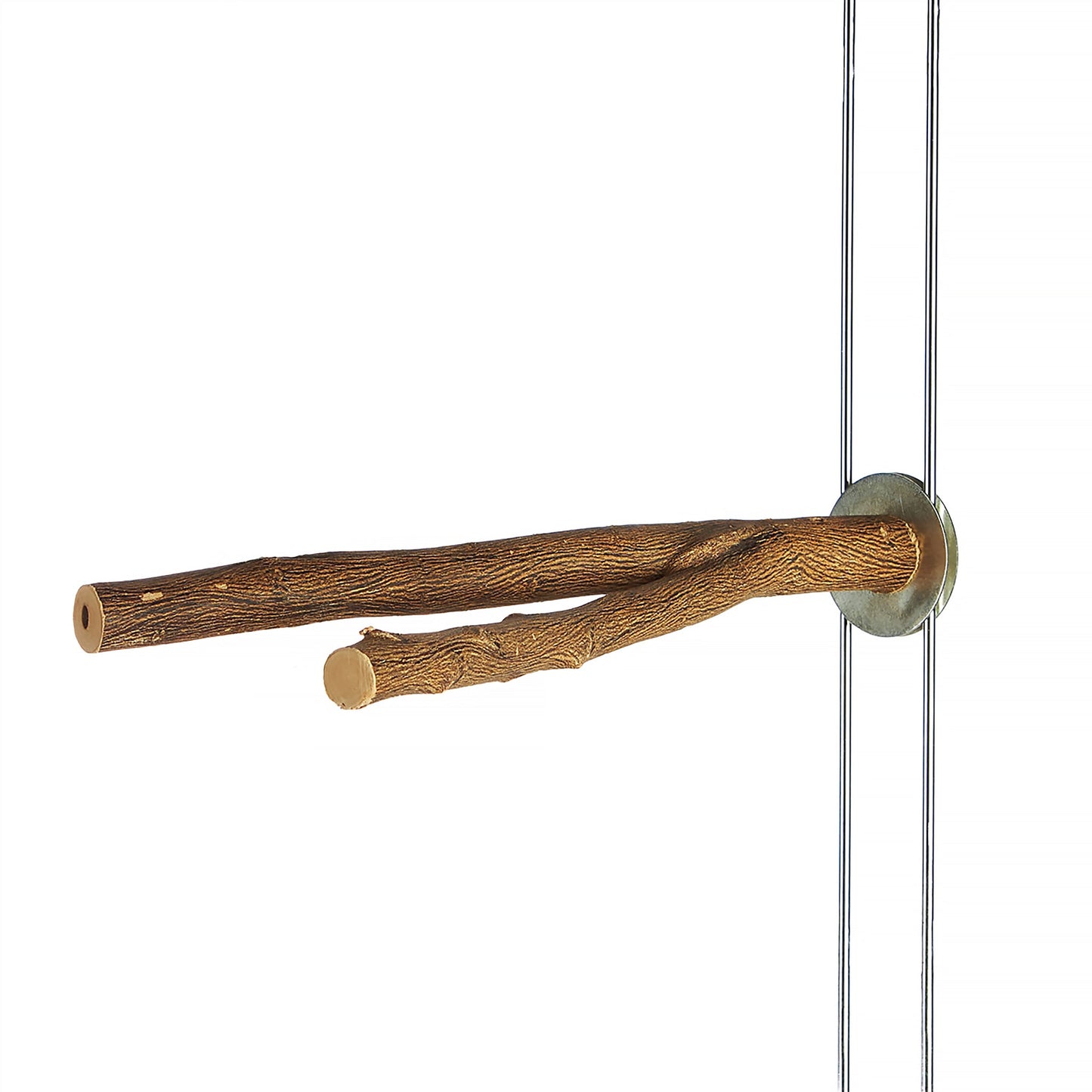#8093 Aria Y Natural Perch Small 9" - Real Wood Bird Perch