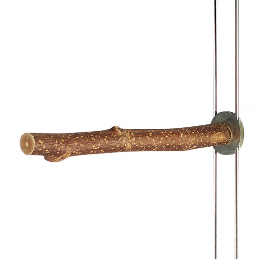 #8094 Aria Natural Wood Perch Single 9" - Real Wood Bird Perch