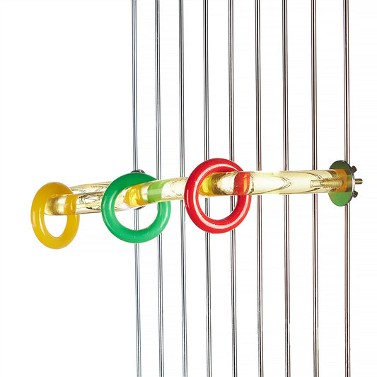 #8096 Aria Acrylic Wiggle Perch Medium - Interactive Play Bird Perch