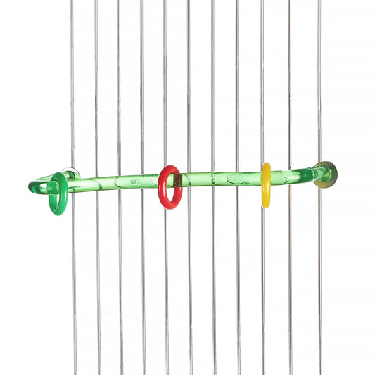 #8097 Aria Acrylic Wiggle Perch Small - Interactive Play Bird Perch