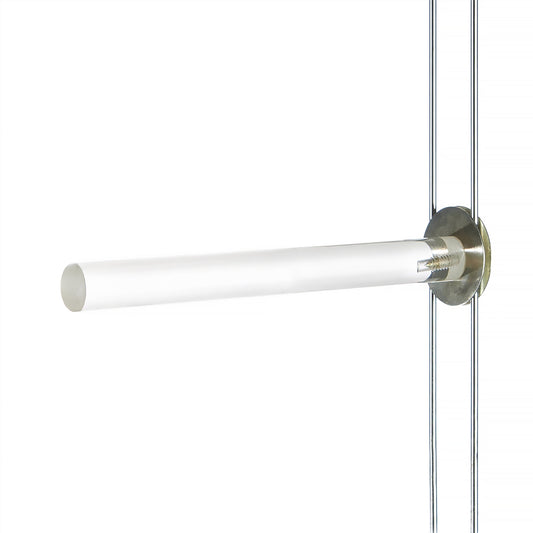 #8099 Aria Frosted Acrylic Perch 7" Length 3/4" Diameter - Semi-Clear Bird Perch