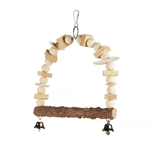 #2372 Aria Dino Flight - Wooden Chew Toy Bird Swing