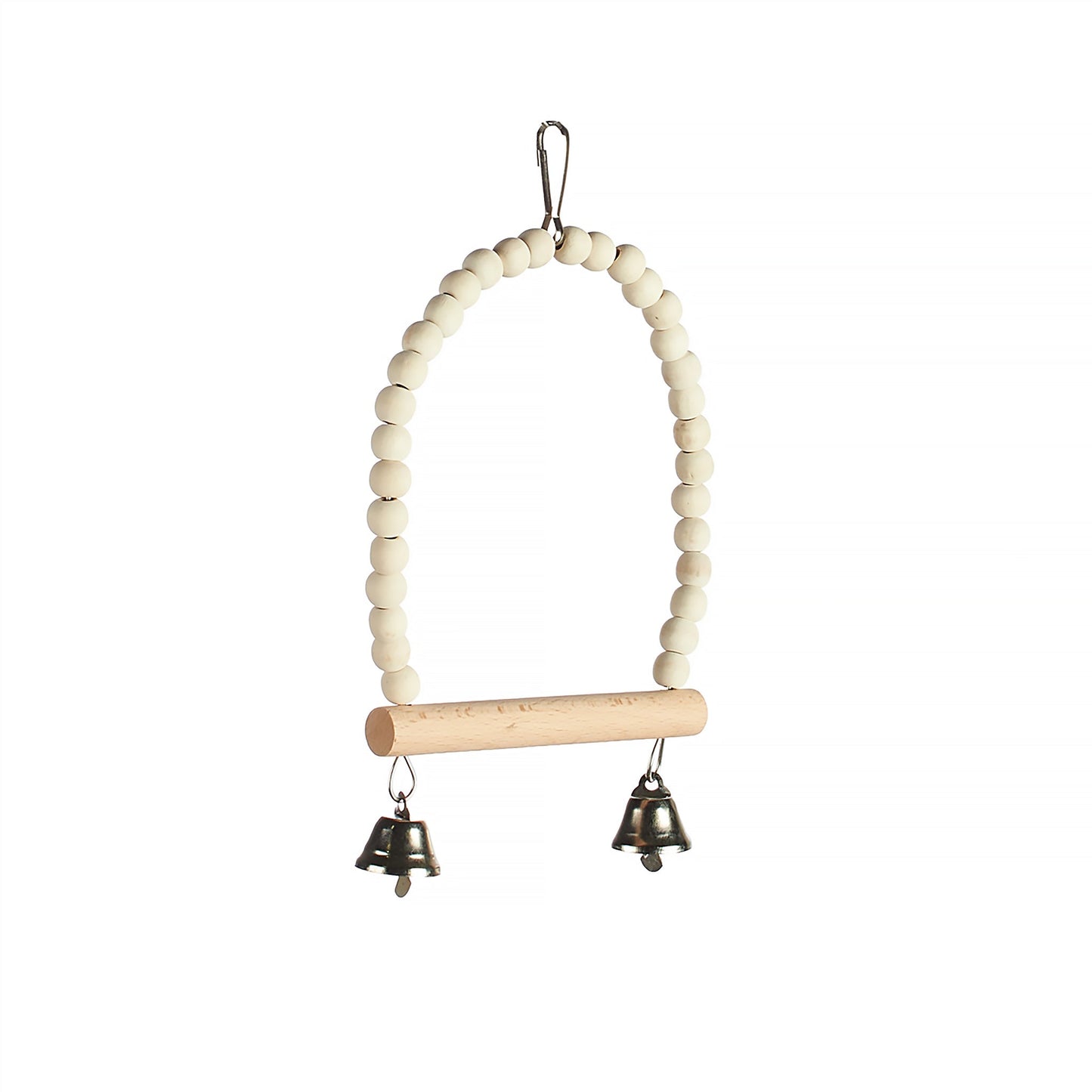 #2406 Aria Vanilla Bead Swinger - Wooden Bird Swing