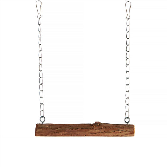 #2409 Aria Loggers Swing - Natural Wood Bird Swing