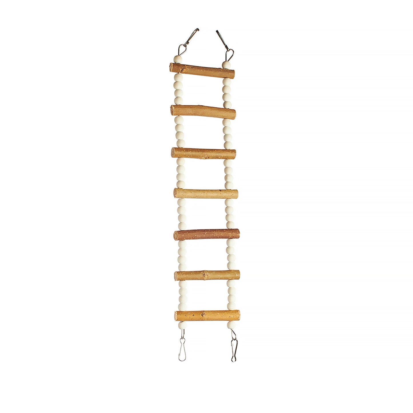 #2418 Aria Beaded Log Bridge - Wooden Bird Climbing Ladder