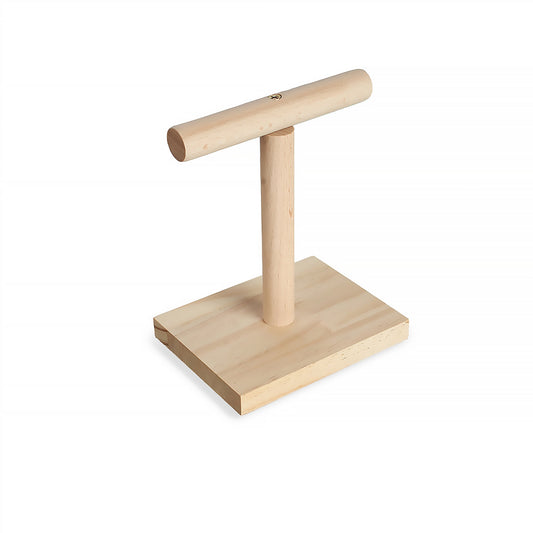 #2504 Aria Tiny T - Wooden Perch Training Stand for Small Parrots
