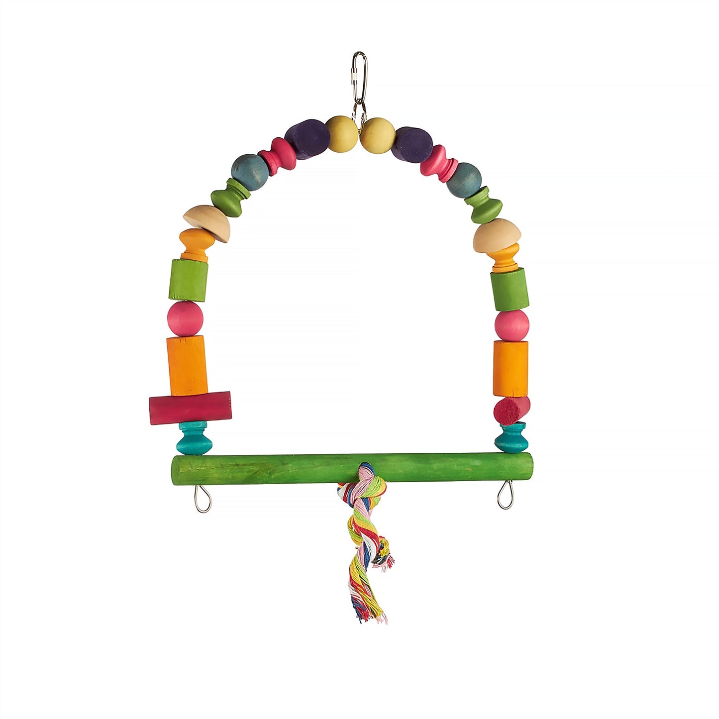 #2507 Aria Sassy Swing - Colorful Wood Bird Swing Toy