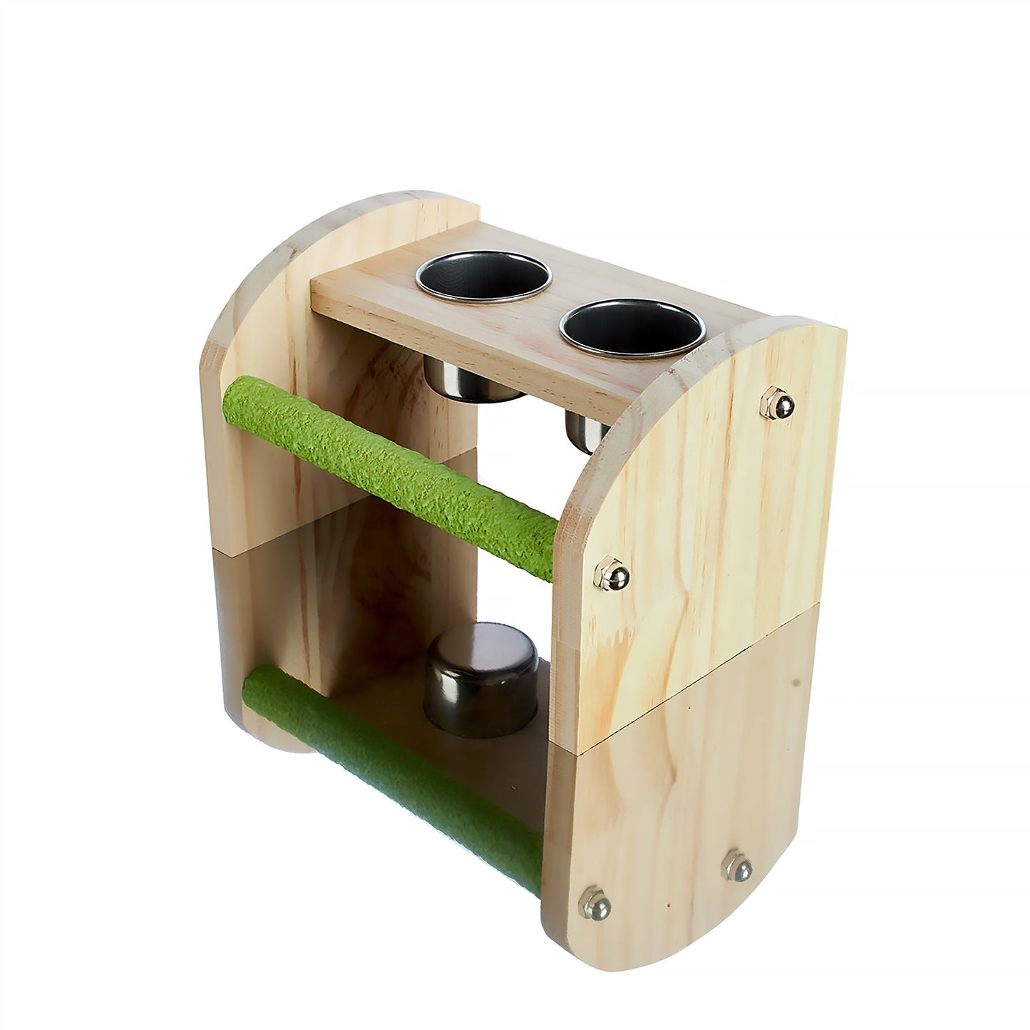 #2545 Aria Snack Time Stand - Small Bird Perch Nail-Grinding Training Stand