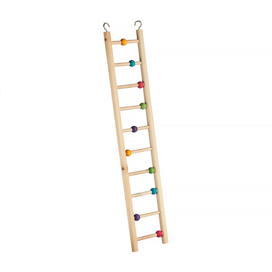 #2582 Aria Ladder w/beads 18" - Wooden Climbing Toy Bird Ladder