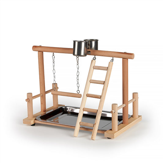 #8101 Aria Petite Playground Playstand - Wooden Bird Gym