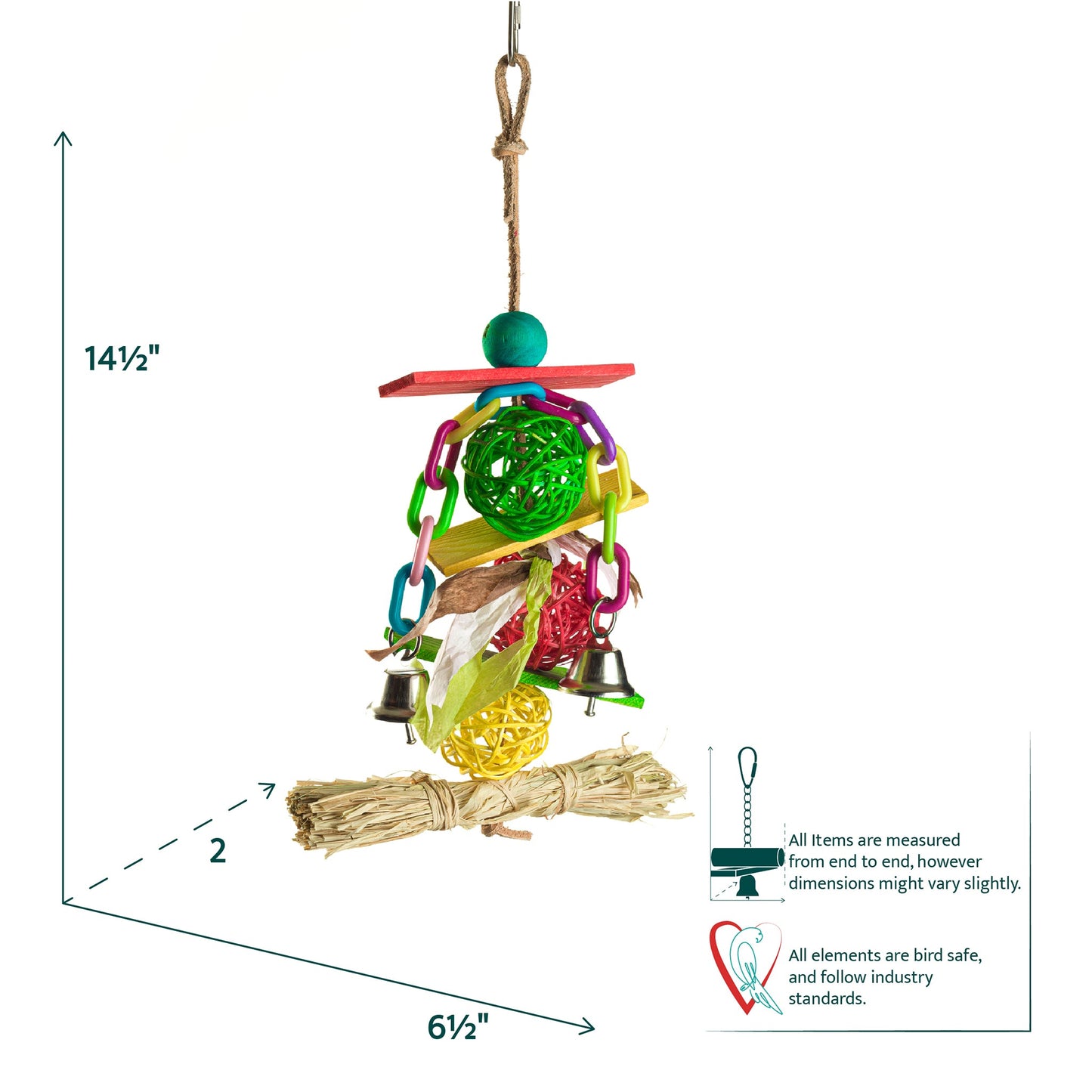 #2035 Aria The Dangler - Chew Bird Toy