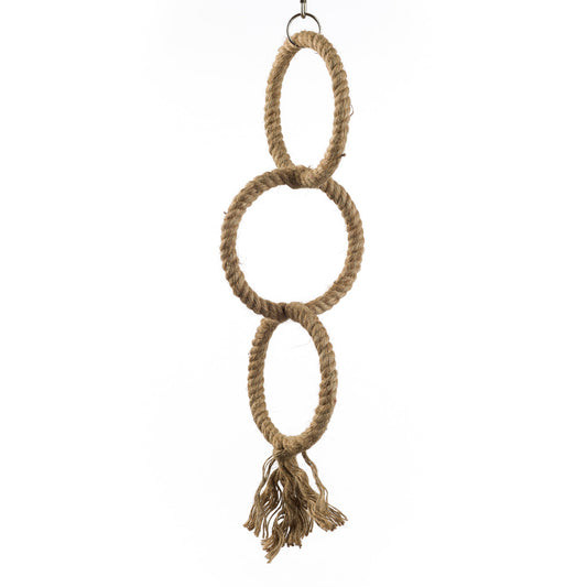#2042 Aria Jungle Links - Triple Ring Jute Rope Bird Swing #2042