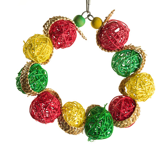 #2060 Aria Wicker Wheel - Chew & Climb Bird Toy