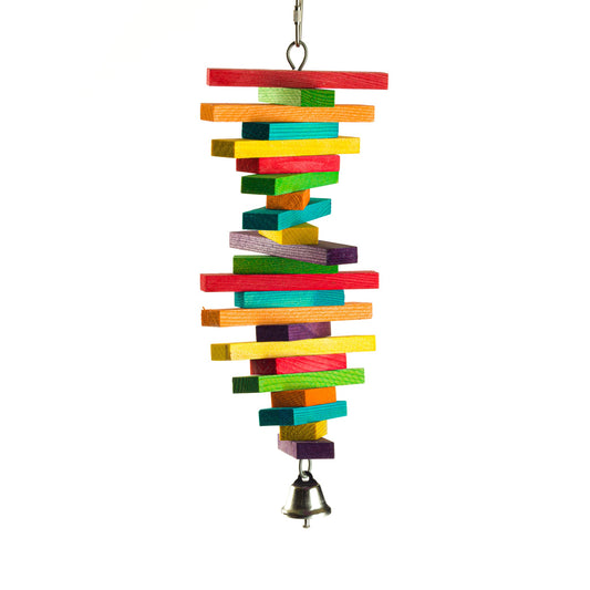 #2116 Aria Rainbow Tower - Large Chew Bird Toy