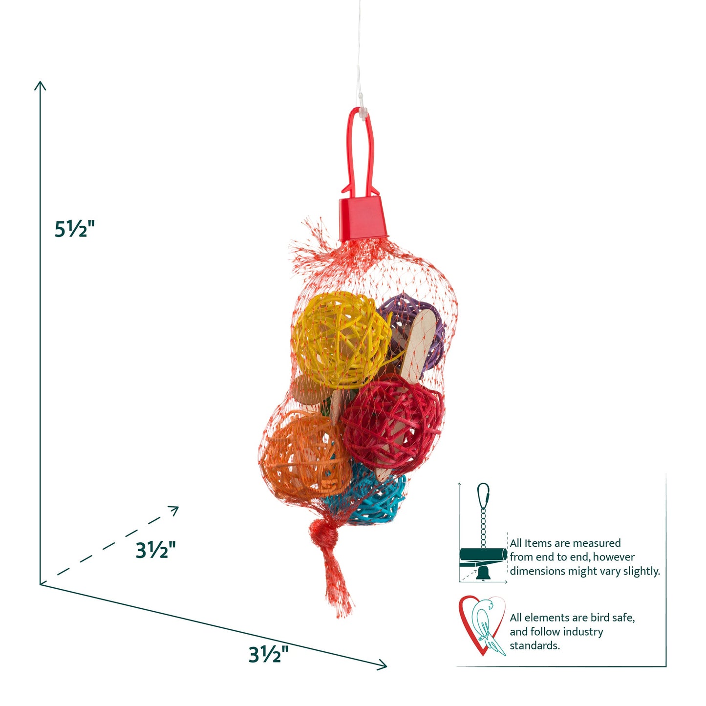 #2167 Aria Footsy Tootsy Pops - Chew Foot Bird Toy