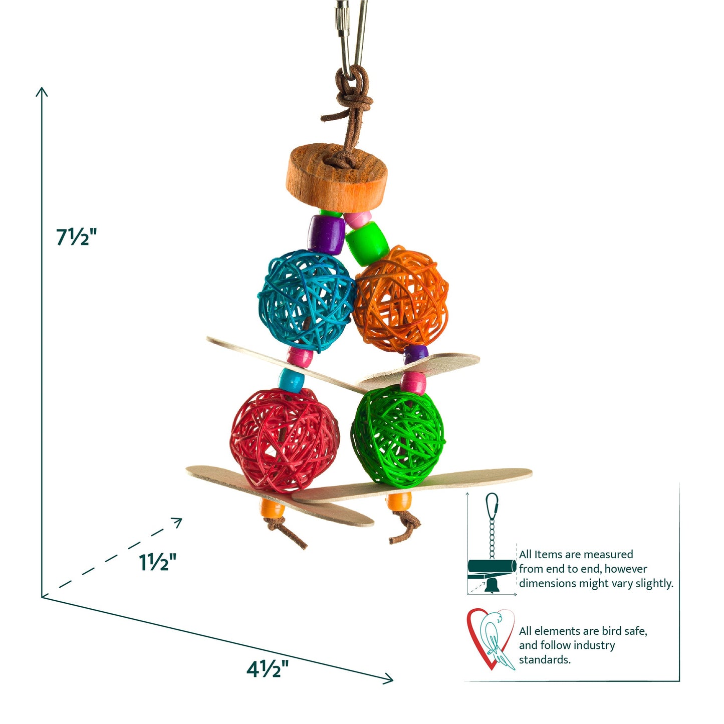 #2177 Aria Bubba Balls - Chew Bird Toy