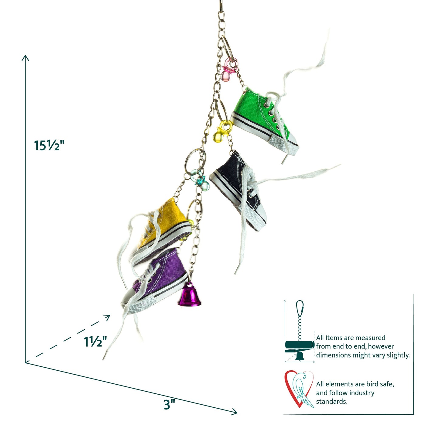 #2204 Aria Sneakin' around - Chew & Foraging Bird Toy
