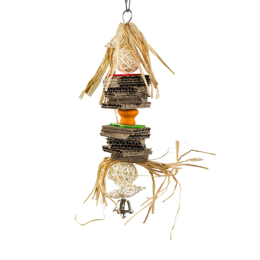 #2256 Aria Crazy Cardboard - Chew & Foraging Bird Toy