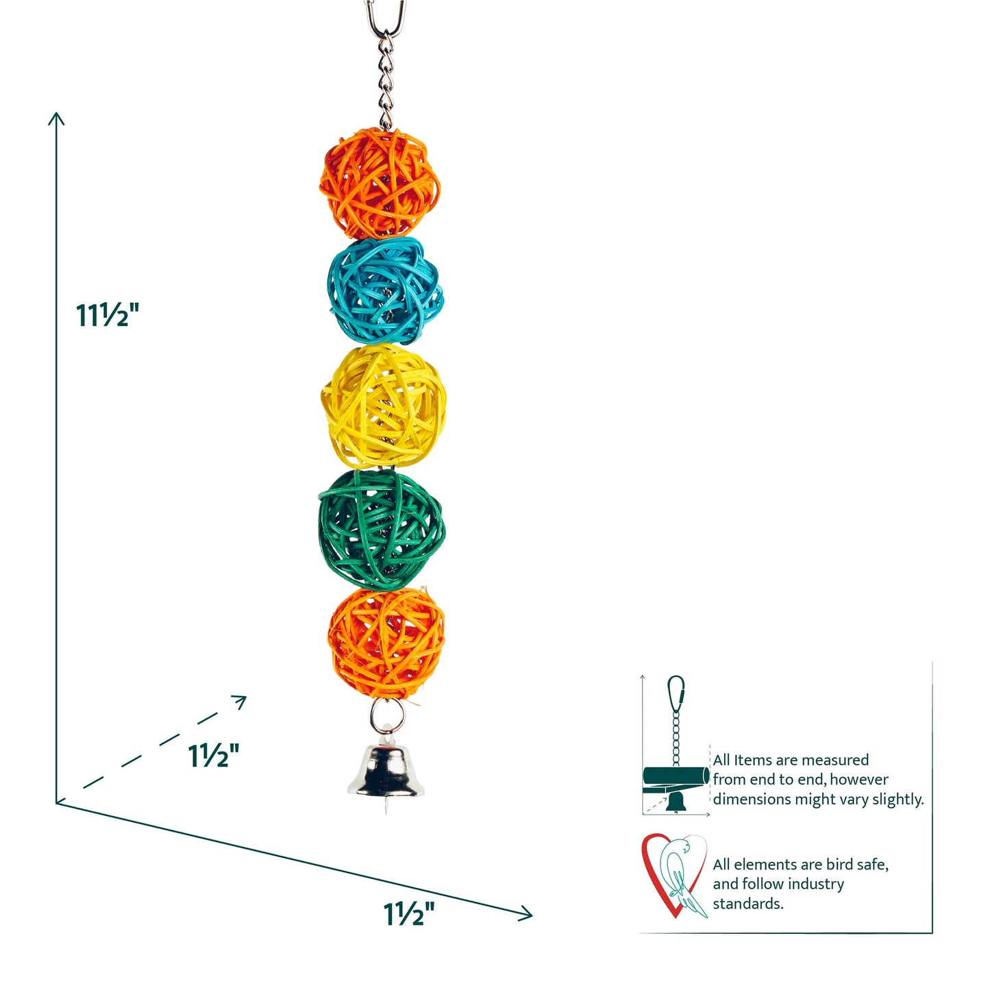 #2277 Aria Wicker Why Not - Chew & Foraging Bird Toy