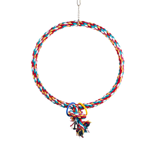 #2295 Aria Rockin' Ringo Jumbo - Soft Cotton Rope Swing Bird Toy