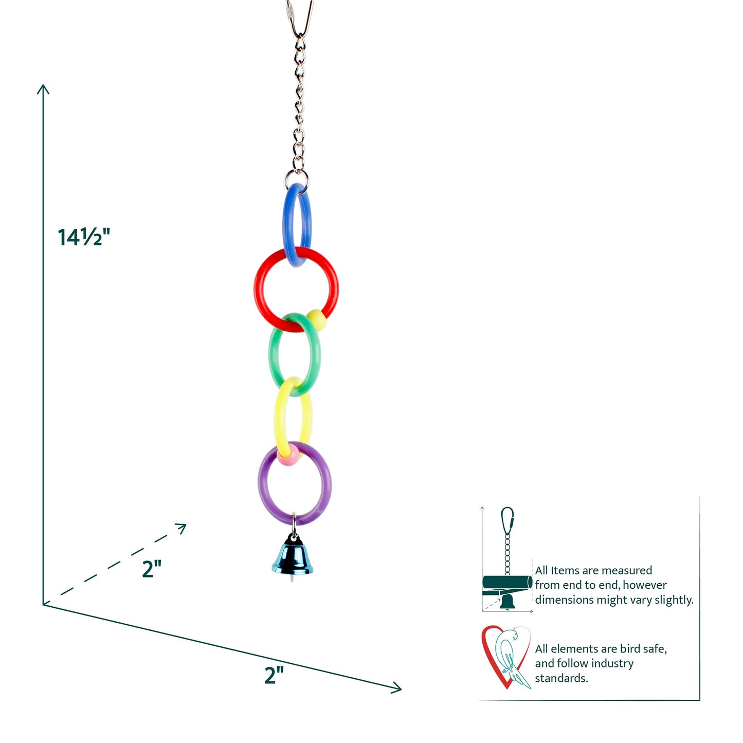 #2298 Aria Simple Rings - Bird Chew Toy