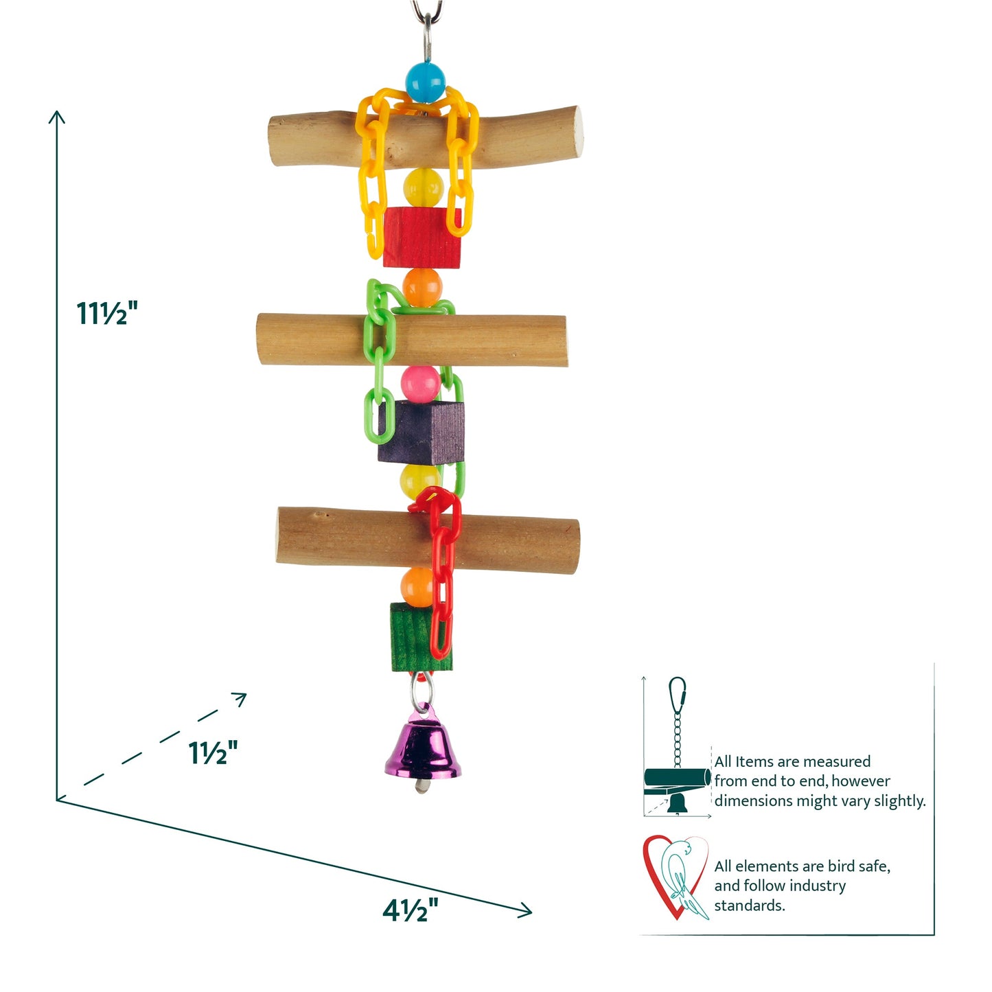 #2306 Aria Spiral Twigs - Chew Bird Toy