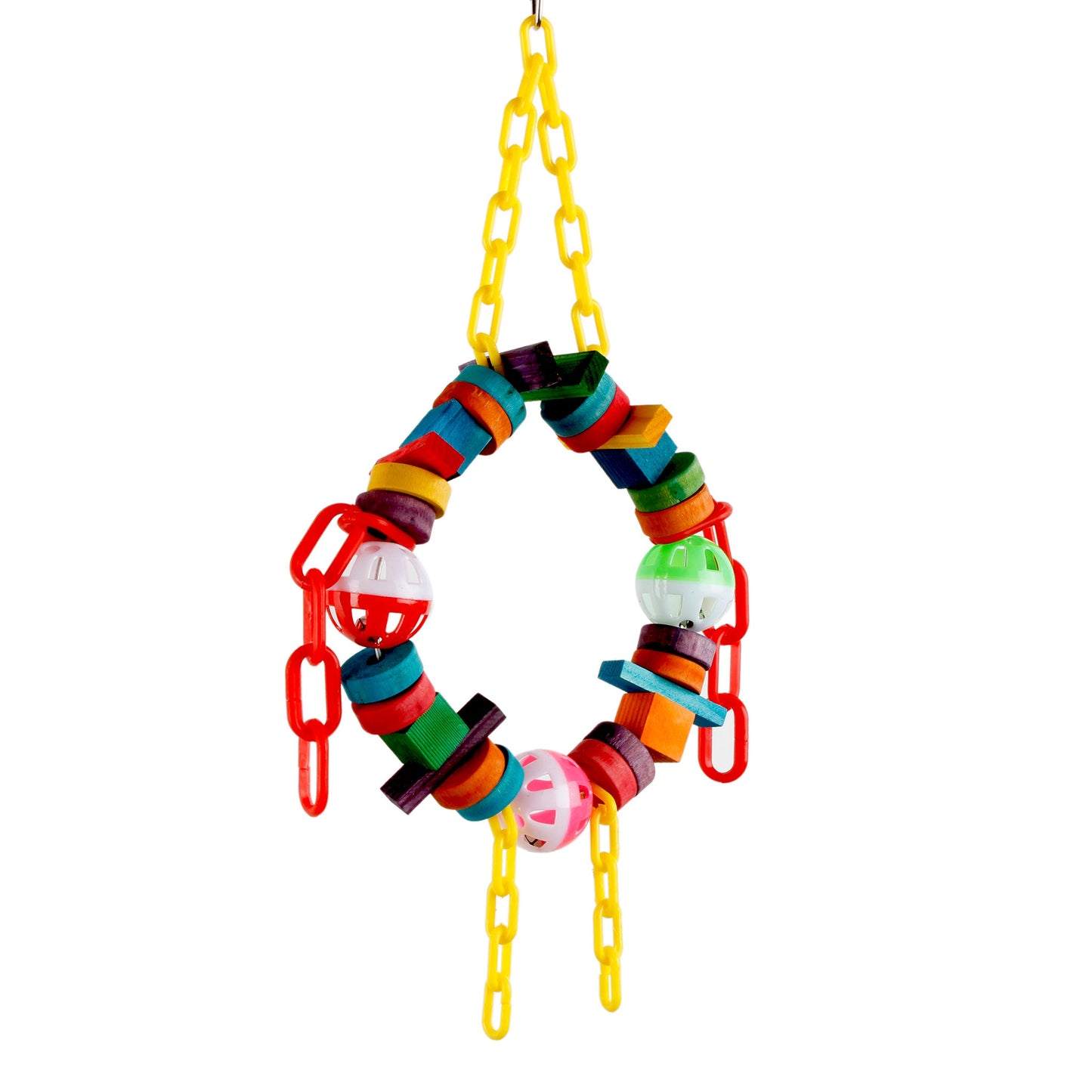 #2312 Aria Rainbow Ring & Things - Chew Bird Toy