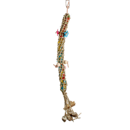 #2316 Aria Wicker Wiggle Worm - Chew Bird Toy