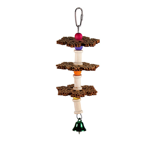 #2367 Aria Tres Snowflakes - Chew Bird Toy