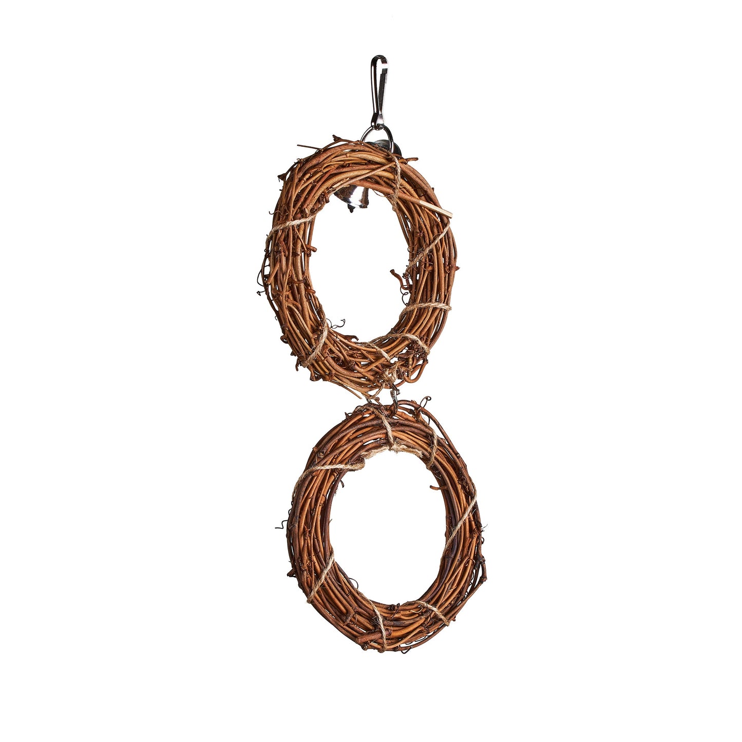 #2374 Aria Duo Wicker Rings - Chew Bird Toy