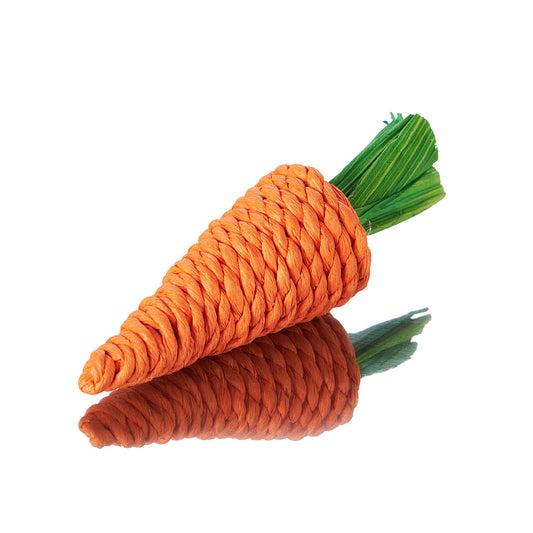 #2412 Aria Carrot Chewy - Foot & Chew Bird Toy