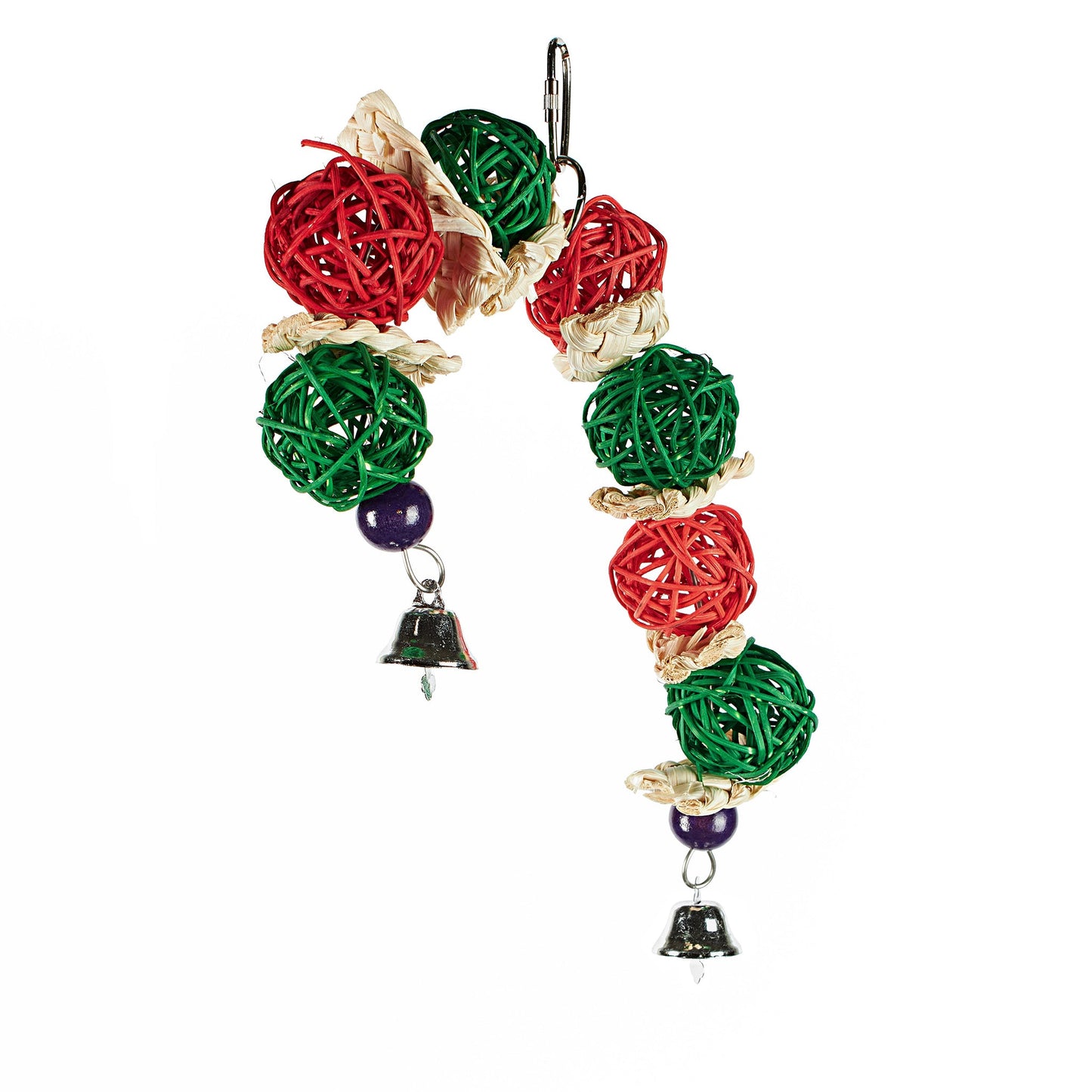 #2449 Aria Candy Cane Munch (X-Mas) - Chew & Foraging Bird Toy
