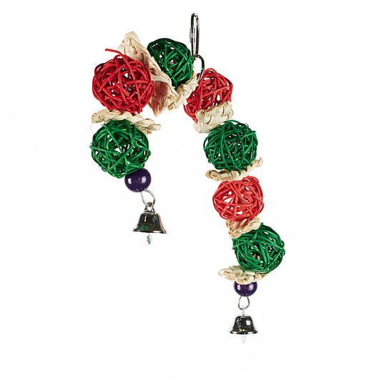 #2449 Aria Candy Cane Munch (X-Mas) - Chew & Foraging Bird Toy