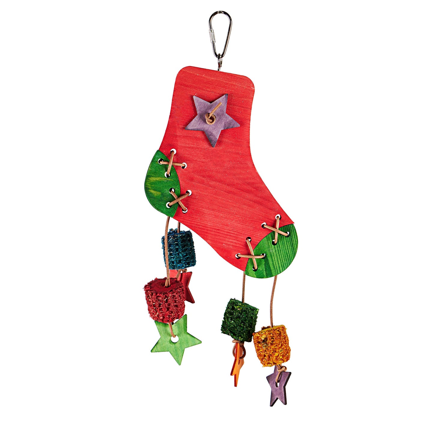 #2456 Aria Cobbler's Sock (X-mas) - Chew Bird Toy
