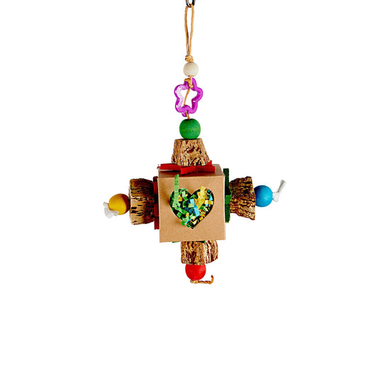 #2458 Aria Rustic Star (X-mas) - Chew & Foraging Bird Toy
