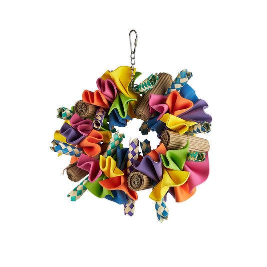 #2469 Aria Flower Fluff - Chew Bird Toy