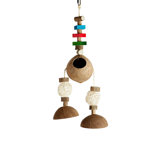 #2482 Aria Coco Stomper - Extra-Large Chew & Foraging Bird Toy