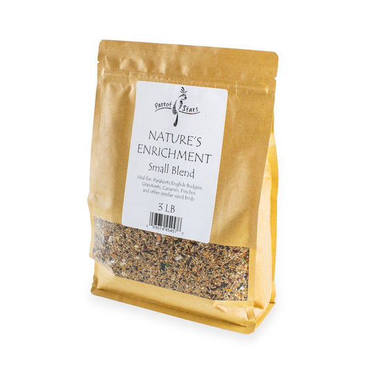 #1002 Aria Nature's Enrichment High-Variety Seed Blend for Small Parrots - 3lb